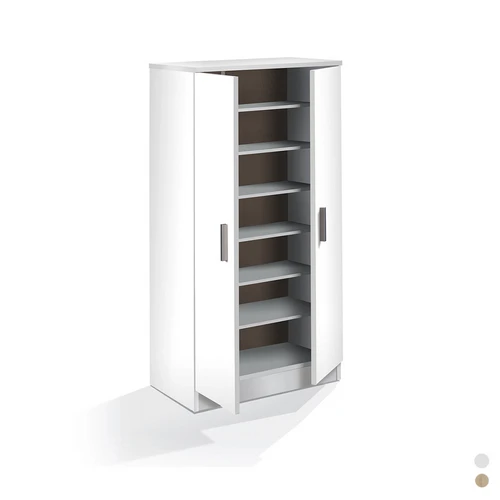 Armadio portascarpe 2 ante da montare cm 108x55x36 rovere canadian