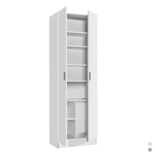 Armadio multiuso a piu ripiani da montare cm 180x58x37 rovere canadian