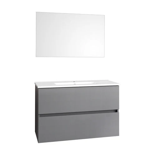 Mobile bagno sospeso completo dearum cm 80 x 45 x 52 frassino scuro