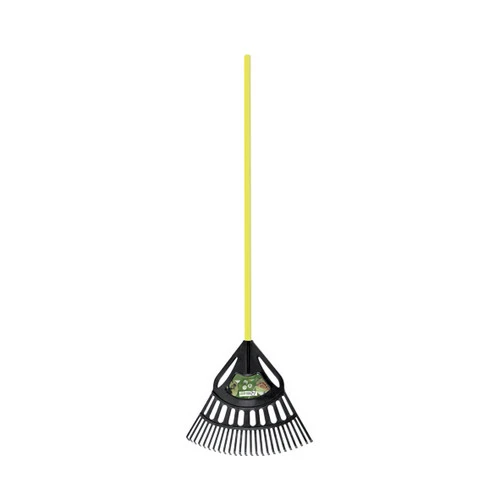 Scopa per foglie con manico in fibra -