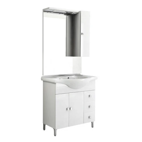 Mobile bagno completo agata bianco lucido l. 105 cm
