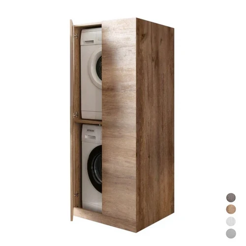 Porta lavatrice asciugatrice 2 ante cm 70x70xh.174 olmo bianco